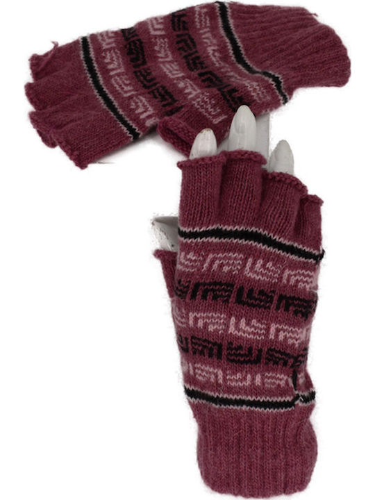 Women's Knitted Gloves Burgundy