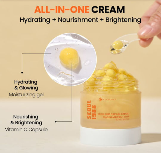K-Secret Seoul 1988 Capsule Cream Face with Niacinamide 5% + Yuja 50ml