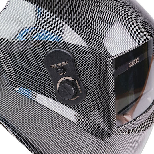 Raider Welding Helmet with 100x50mm Visual Field Black