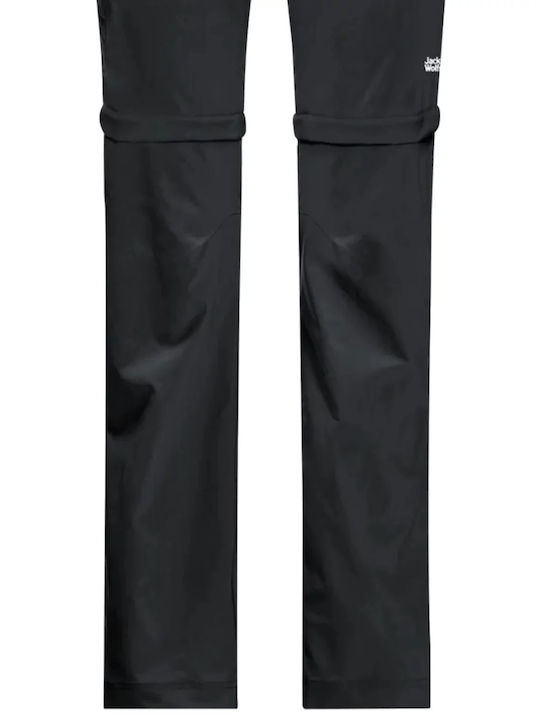 Jack Wolfskin Overland Γυναικείο Κοντό Παντελόνι Πεζοπορίας Μαύρο