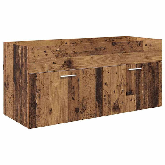 vidaXL Waschtisch ohne Waschbecken L38.5xB38.5xH46cm Old Wood