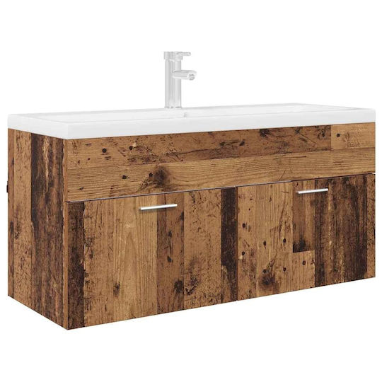 vidaXL Waschtisch ohne Waschbecken L38.5xB38.5xH46cm Old Wood