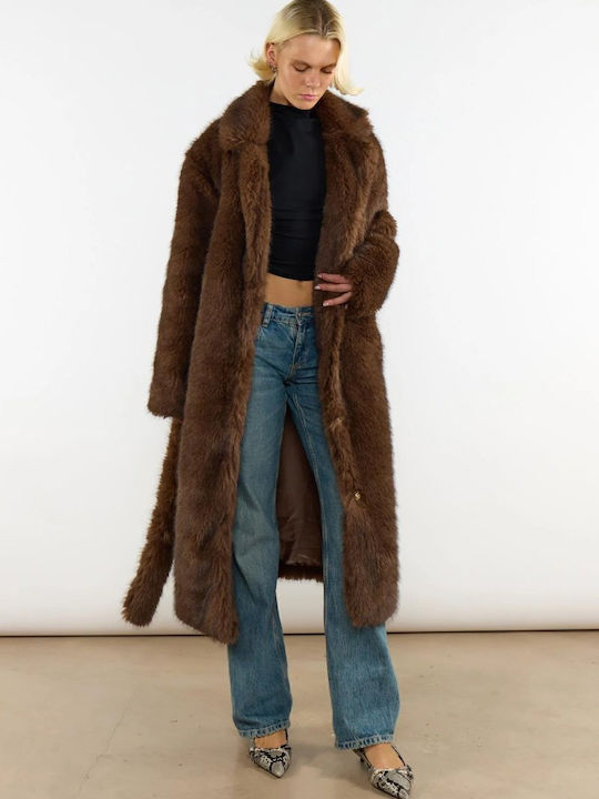 Glamorous Women's Short Fur Brown