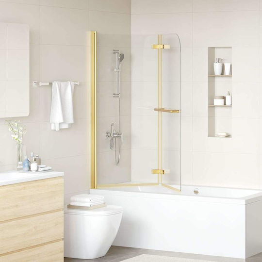 vidaXL Duschwand für Dusche mit Zusammenklappbar Tür 120x140cm Streifen Oro