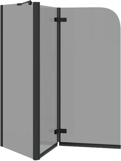 vidaXL Duschkabine Mit Zusammenklappbarer Tür 120x68x130cm Streifen Schwarz
