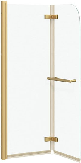 vidaXL Divider de verandă Duș cu Pliabil Ușă 95x140cm Dungi Oro