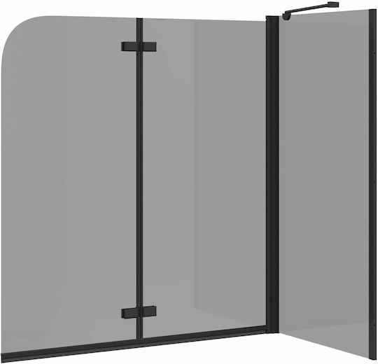 vidaXL Duschkabine Mit Zusammenklappbarer Tür 120x68x130cm Streifen Schwarz