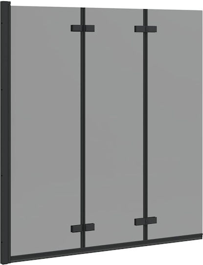 vidaXL Cabinet Duș cu Pliabil Ușă 130x138cm Dungi Negru