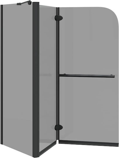 vidaXL Καμπίνα Ντουζιέρας με Πτυσσόμενη Πόρτα 120x67x129cm Clear Glass Chrome