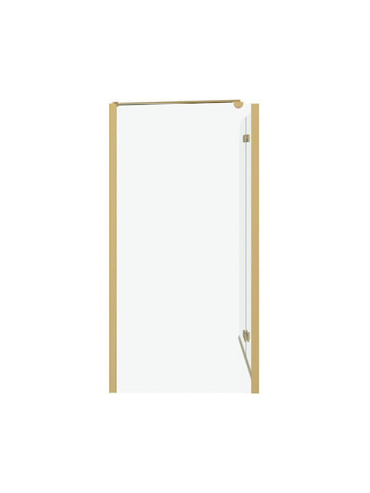 vidaXL Cabinet Cada De Baie Cu Ușă Pliabilă 120x68x130cm Dungi Oro