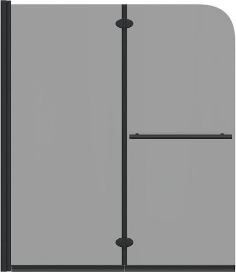 vidaXL Kabine für Dusche mit Zusammenklappbar Tür 95x140cm Klarglas Schwarz