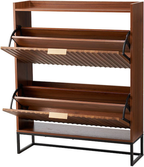 Wooden Shoe Organizer Brown 31.5x9.45x39.37cm