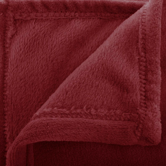 A-s Ollis Κουβέρτα Fleece Ημίδιπλη 180x230εκ. Red