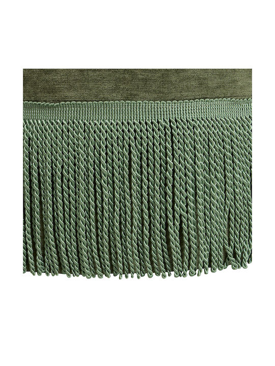 Σκαμπό Σαλονιού Επενδυμένο με Ύφασμα A-s Alanya Green 38x38x38εκ.