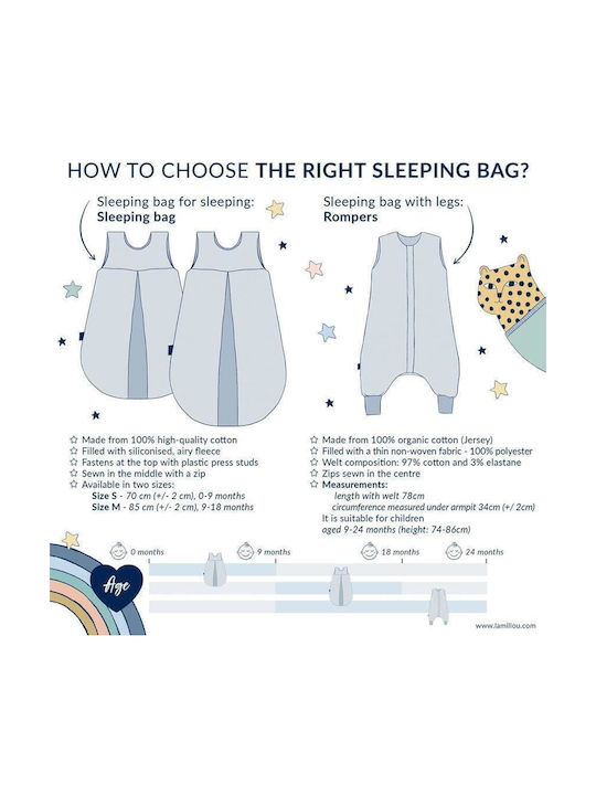 La Millou Winter Baby Sleeping Bag Medium Abc Farm Green