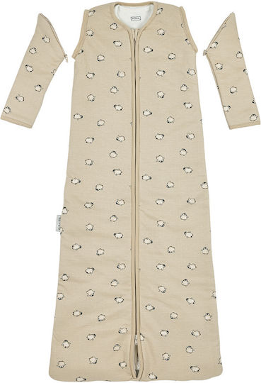 Meyco Winter Sleeping Bag 2.5 Tog Soft Sand with Detachable Sleeves