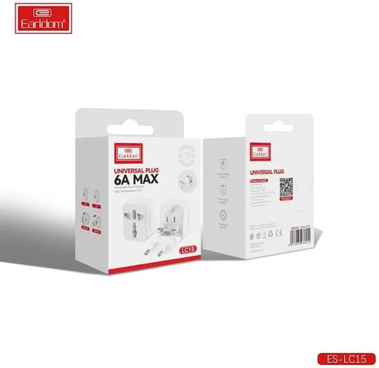 Earldom Es-lc15 Universal Adapter 6a Max White