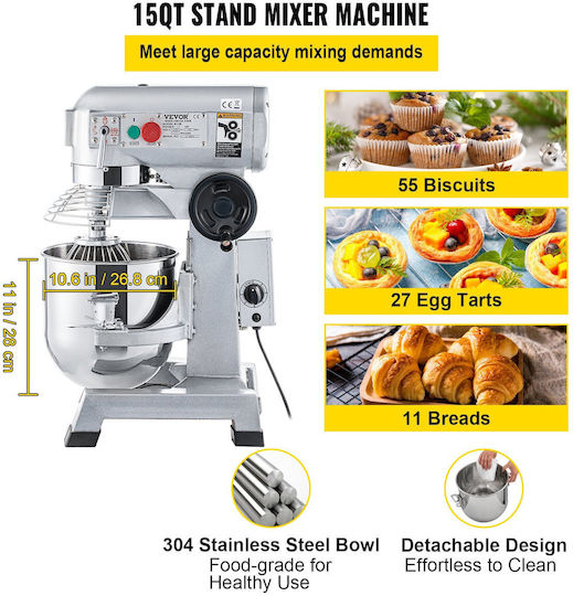 Vevor Profesional Mixer de Patiserie 850W