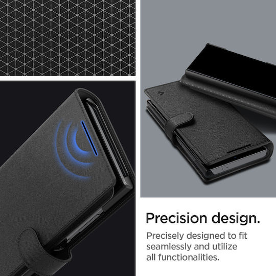 Spigen Портмоне Изкуствена кожа Тъмносин (Galaxy S24+)