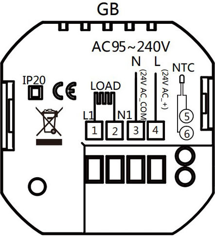 Termostat Digital Încastrat Smart cu Wi-Fi