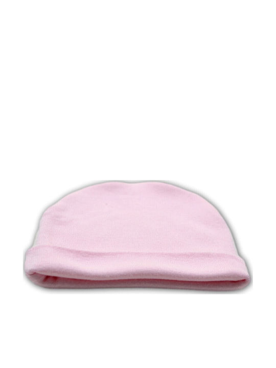 Kids Beanie Set with Gloves Fabric Pink for Newborn