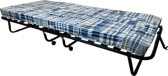 Folding Mattress Camping Bed Camp 9cm Thickness Upholstered Polyester Fabric 190x80x9cm