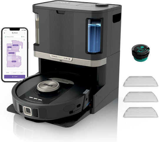 Shark PowerDetect NeverTouch Pro Прахосмукачка Робот с Лазерно Картографиране Черна