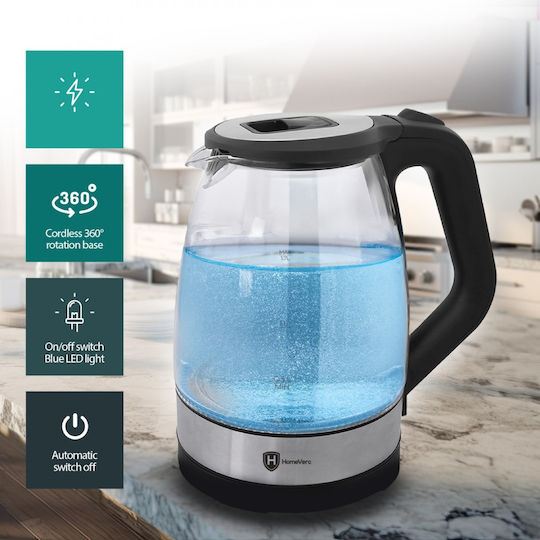 HomeVero Електрическа Кана 1.7л 2200W Черна