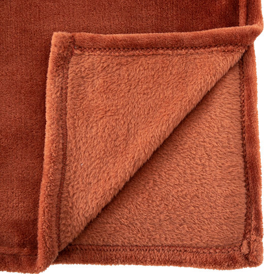 Κουβερτα Διπλη Polyester Τερακοτα 1,80x2,30m