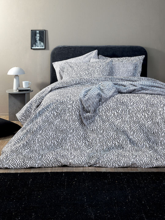 Palamaiki Pillowcase Set with Envelope Cover Gray 52x72cm.
