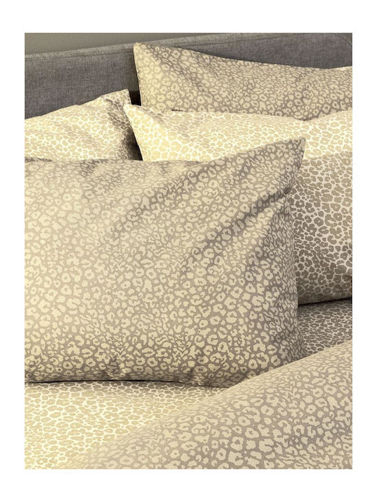 Palamaiki Duvet Cover Set Cotton Single with Pillowcase 170x250 Fashion Life Fl6284 Beige