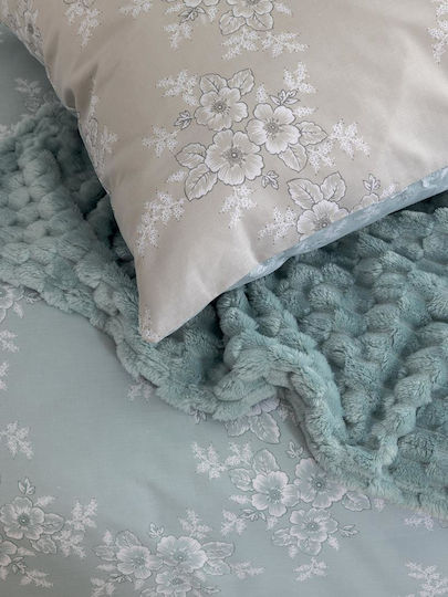Palamaiki Duvet Cover Set Cotton Single with Pillowcase 170x250 Fashion Life Fl6280 Green