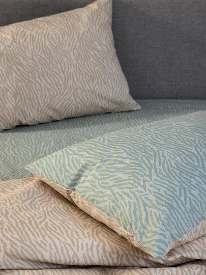 Palamaiki Set Duvet Cover Fashion Life Fl6286 Cotton 170x250cm Single with Pillowcase Beige