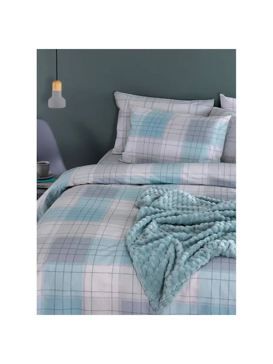 Palamaiki Duvet Cover Set Cotton Queen with 2 Pillowcases 240x250 Fashion Life Fl6282 Multicolored