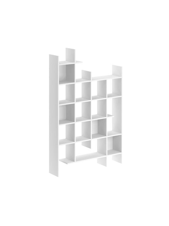 Βιβλιοθήκη Manco Λευκό 122x25.5x188εκ.