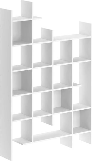 Βιβλιοθήκη Manco Λευκό 122x25.5x188εκ.