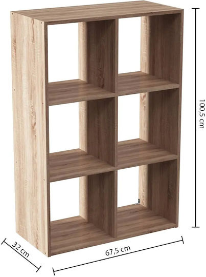 Brown Bookcase 67.5x32x100.5cm