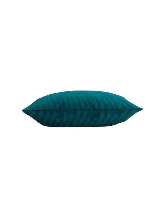 Atmosphera Sofa-Kissen aus Samt Petrol Blau 50x50cm