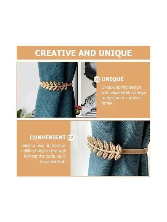ForHome Tie-Back Hook made of Metal Gold 1pcs