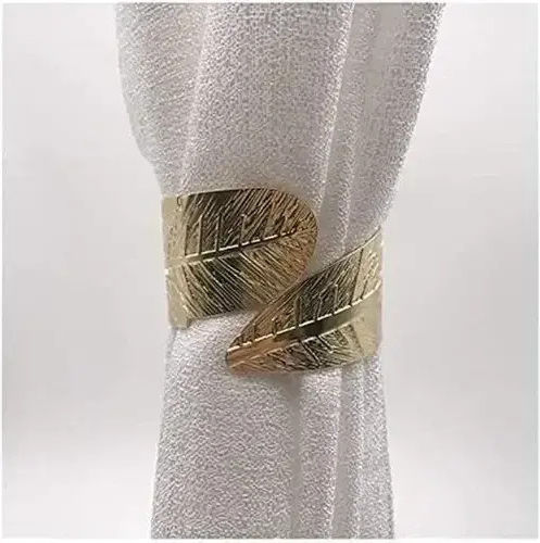 ForHome Metallic Curtain Tie-Back Hook Gold