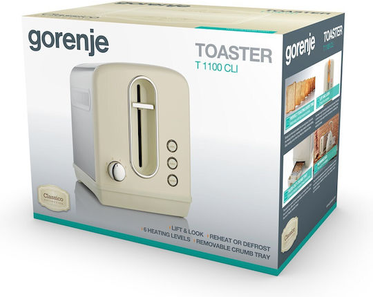 Gorenje T1100CLI Φρυγανιέρα 2 Θέσεων 1100W Inox