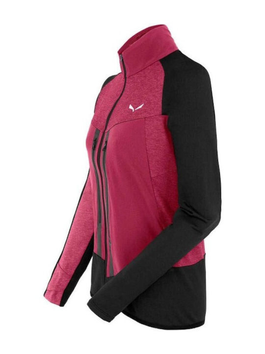 Ortles Women's Fleece Cardigan with Zipper in Red Color