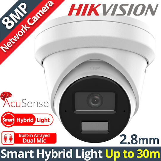 Hikvision DS-2CD2383G2-LI2U IP Cameră de Supraveghere 4K Rezistentă la apă cu Microfon și Lentilă 2.8mm