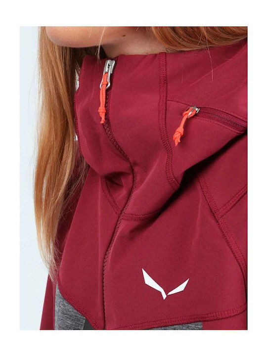 Salewa Comici Sw Dst 28176-6361 Women's Soft Shell Ski & Snowboard Jacket Red