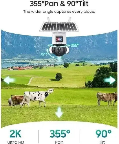 Andowl Q-SX66 IP Surveillance Camera 4G 4K Waterproof Battery Powered