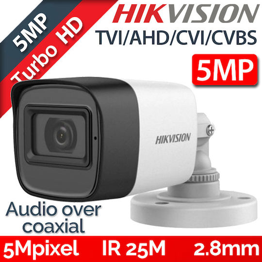 Hikvision DS-2CE16H0T-ITPFS CCTV Cameră de Supraveghere Full HD 1080p Rezistentă la apă cu Lentilă 2.8mm