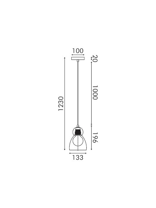 Aca Juliette Pendant Light Bronze