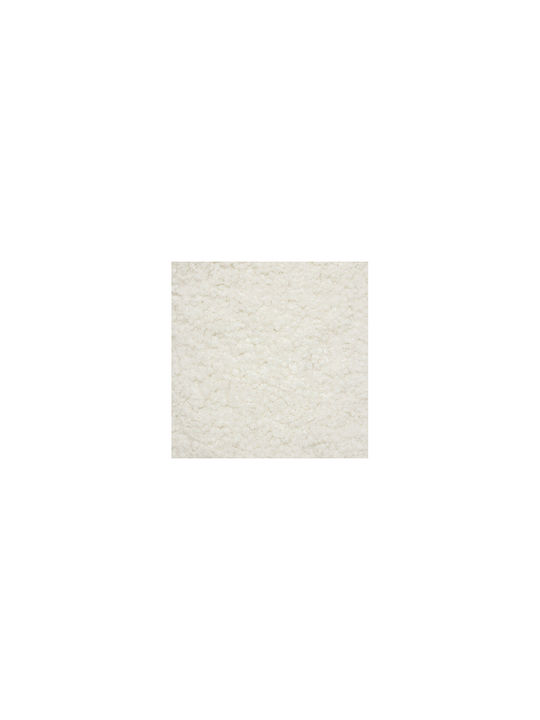 Fabric Garden Stool Outdoor White 41x35x41.5cm