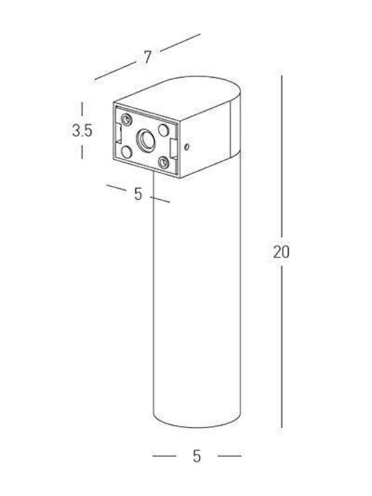 Zambelis Lights Επιτοίχιο Εξωτερικό Φωτιστικό LED IP65 5W
