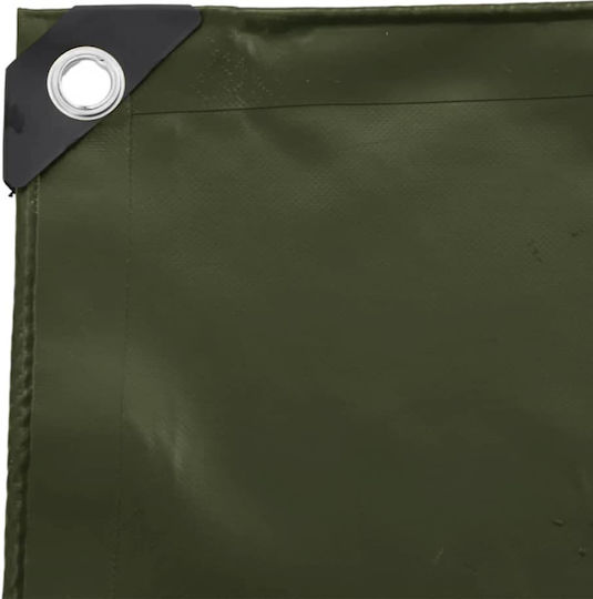 vidaXL Waterproof Tarpaulin 650gr/m² 8x5m. Heavy Duty Khaki
